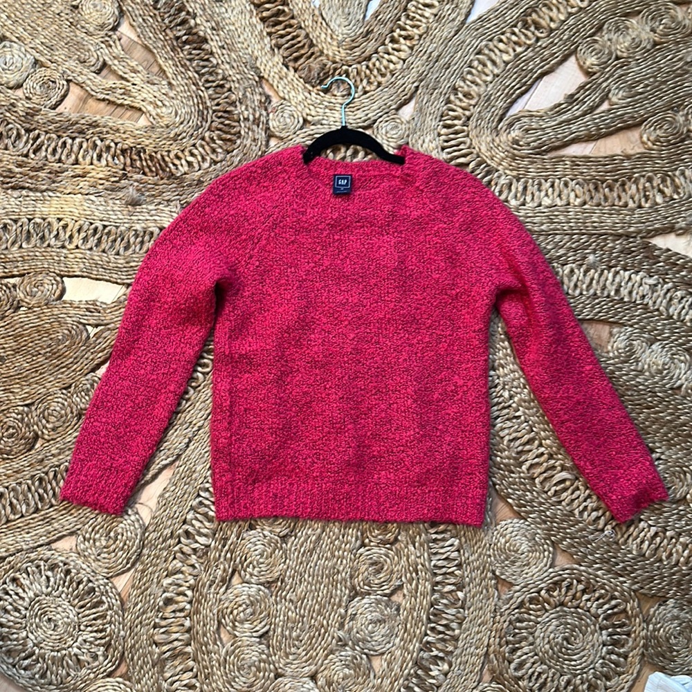 Pink Gap crewneck sweater wool blend